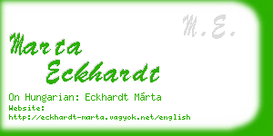 marta eckhardt business card