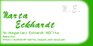 marta eckhardt business card